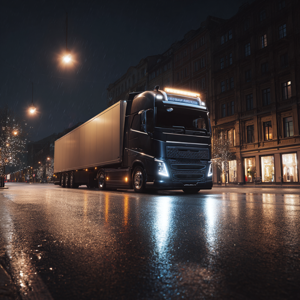 Vovlo FH truck Volvo FH truck in city