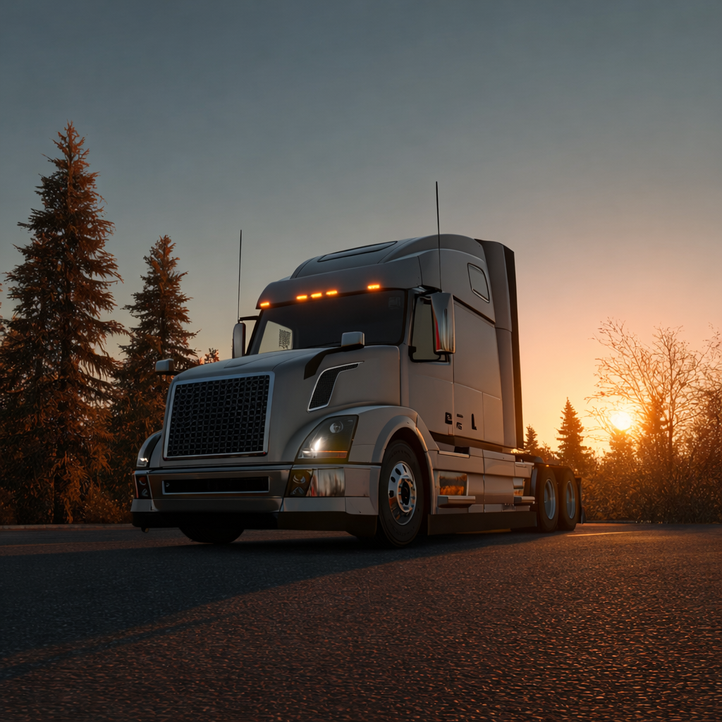 Volvo VNL on sunset